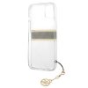Guess GUHCP13SKB4GBR iPhone 13 mini 5,4 Transparent hardcase 4G Brown Strap Charm